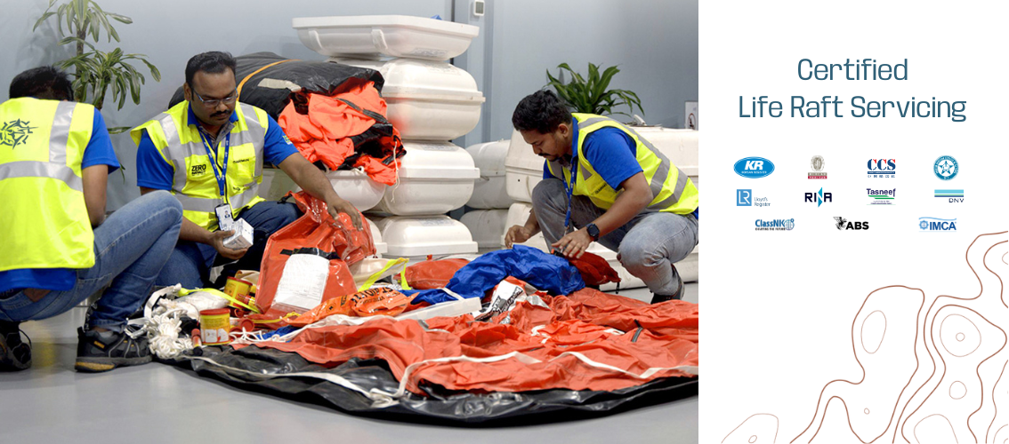 Life raft servicing