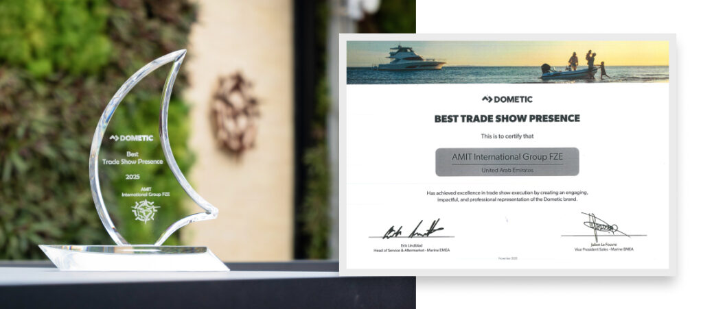 AMIT International Group Recognized by DOMETIC with Best Trade Show Award for DIBS 2025